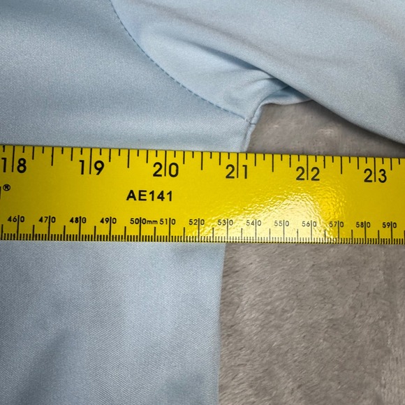 NWOT Collars & Co Dress Collar Polo Light Blue Short Sleeve‎ Mens Medium Golf - Picture 7 of 8